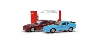 Herpa 012768-004 - H0 - Porsche 944 - blau/rot (2 Stück)